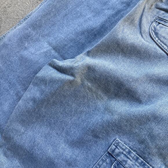 Deadstock 90s Dockers Jeans Mens 28x30 Pleated Denim Levis Cargo Tapered Vintage - Picture 11 of 13